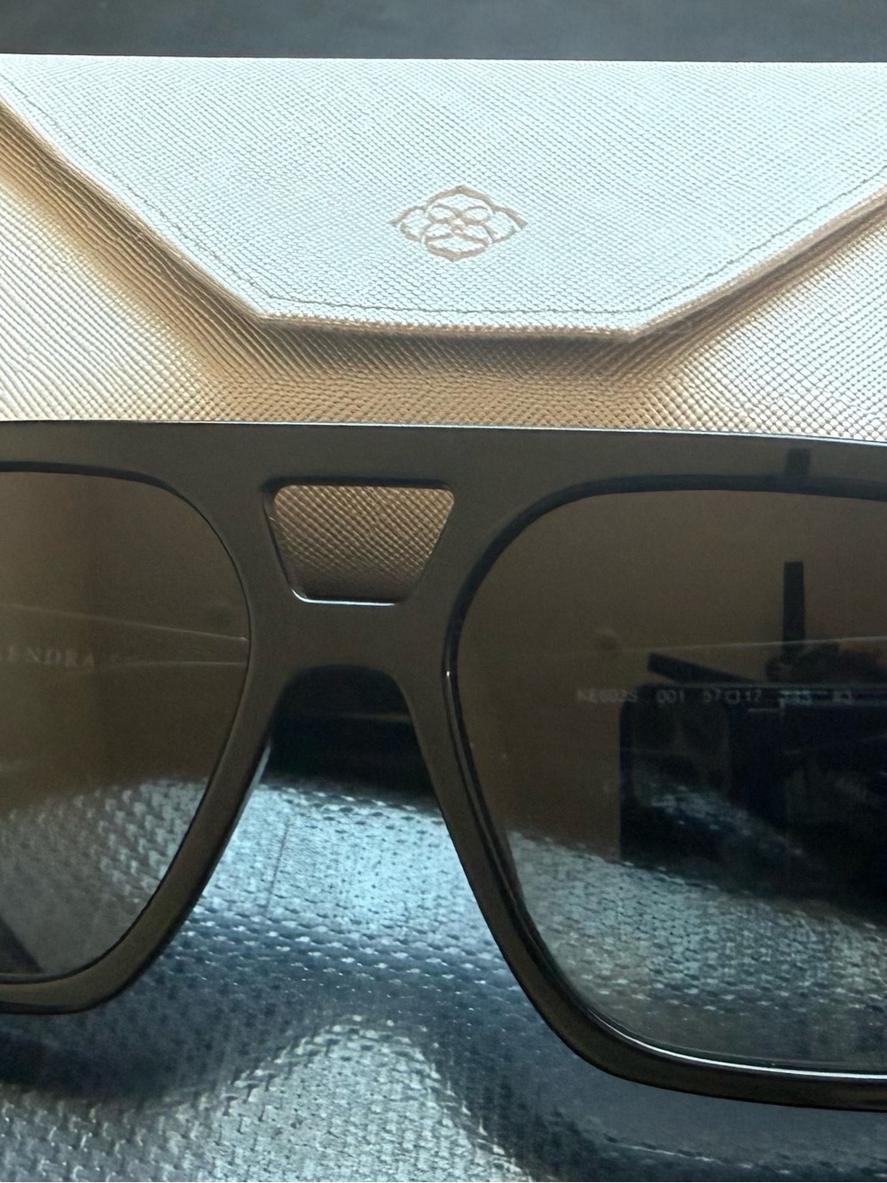 Kendra Scott KE603S Black Sunglasses with Dark Smoke Lenses